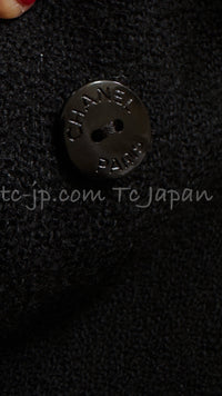 CHANEL 06A Black Wool Tweed Jacket Skirt Suit 38 シャネル ブラック ウール ジャケット スカート スーツ 即発