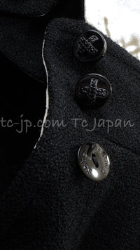 CHANEL 06A Black Wool Tweed Jacket Skirt Suit 38 シャネル ブラック ウール ジャケット スカート スーツ 即発