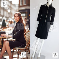 CHANEL 06A Black Wool Tweed Jacket Skirt Suit 38 シャネル ブラック ウール ジャケット スカート スーツ 即発