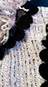 CHANEL 04S Ivory Grey Black Fringe Tweed Jacket Skirt Suit 36 38 シャネル アイボリー グレー ブラック フリンジ ツイード ジャケット スカート スーツ 即発