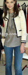 CHANEL 06PF Ivory Black Trim Boucle Tweed Jacket 38 シャネル アイボリー ブラック トリミング ブークレ ツイード ジャケット 即発