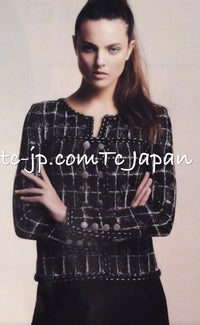CHANEL 14S Pink White Cotton Collarless Double Jacket 34 シャネル ピンク ホワイト コットン ノーカラー ダブル ジャケット 即発 - TC JAPAN