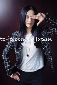 CHANEL 14S Pink White Cotton Collarless Double Jacket 34 シャネル ピンク ホワイト コットン ノーカラー ダブル ジャケット 即発 - TC JAPAN