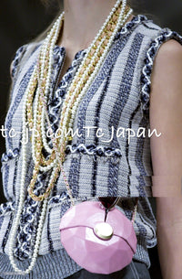 CHANEL 01S Beige Navy Linen Tweed Sequin trim Vest Tops 38 シャネル ベージュ ネイビー リネン ツイード スパンコール トリム ベスト ジレ トップス 即発