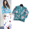 CHANEL 15C Green Turquoise Flower Cashmere Knit Cardigan 36 シャネル グリーン ターコイズ フラワー柄 カシミア ニット カーディガン 即発