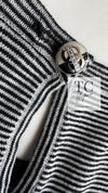 CHANEL 17PS Black White Stripe Border Knit Tops T-shirts 34 シャネル ブラック ホワイト ニット ストライプ トップス カットソー Tシャツ 即発