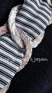 CHANEL 07S Black White Cashmere Silk Celebrity Bow Knit Tops 34 36 シャネル ブラック カシミア シルク セレブのリボン ニット トップス 即発