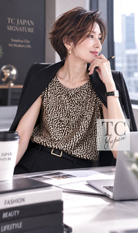 chanel Silk Tops Brown Karl 87S -2