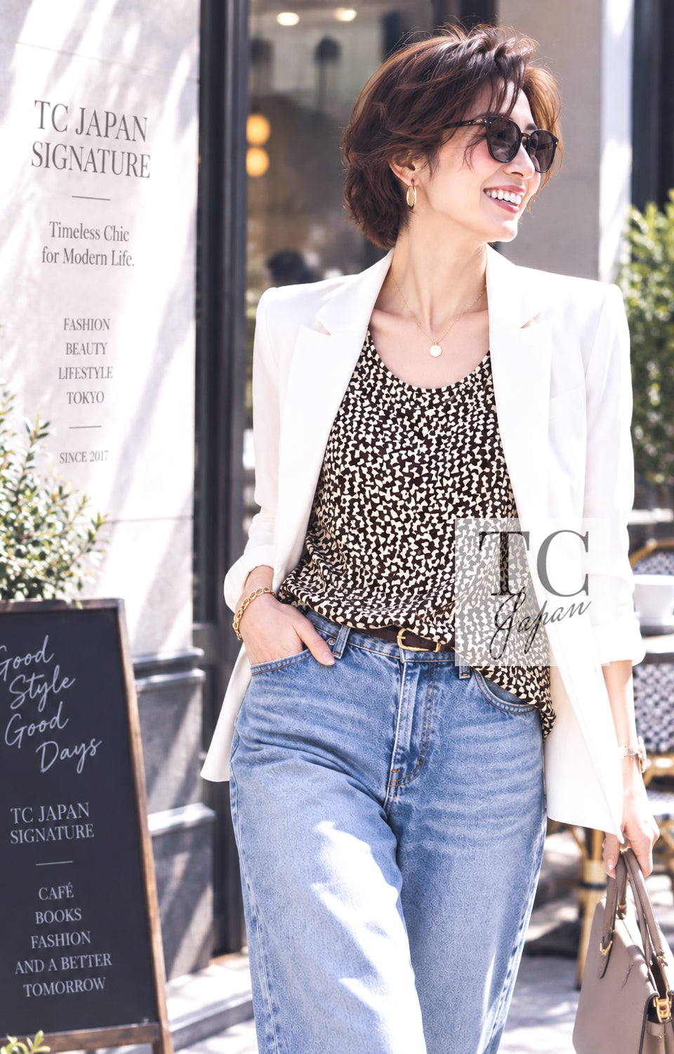 chanel Silk Tops Brown Karl 87S -4