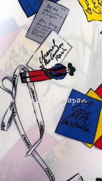 CHANEL 87S Silk Sleeveless Atelier CC Logo Tops 38 40 シャネル ヴィンテージ シルク ノースリーブ アトリエ柄 トップス 即発