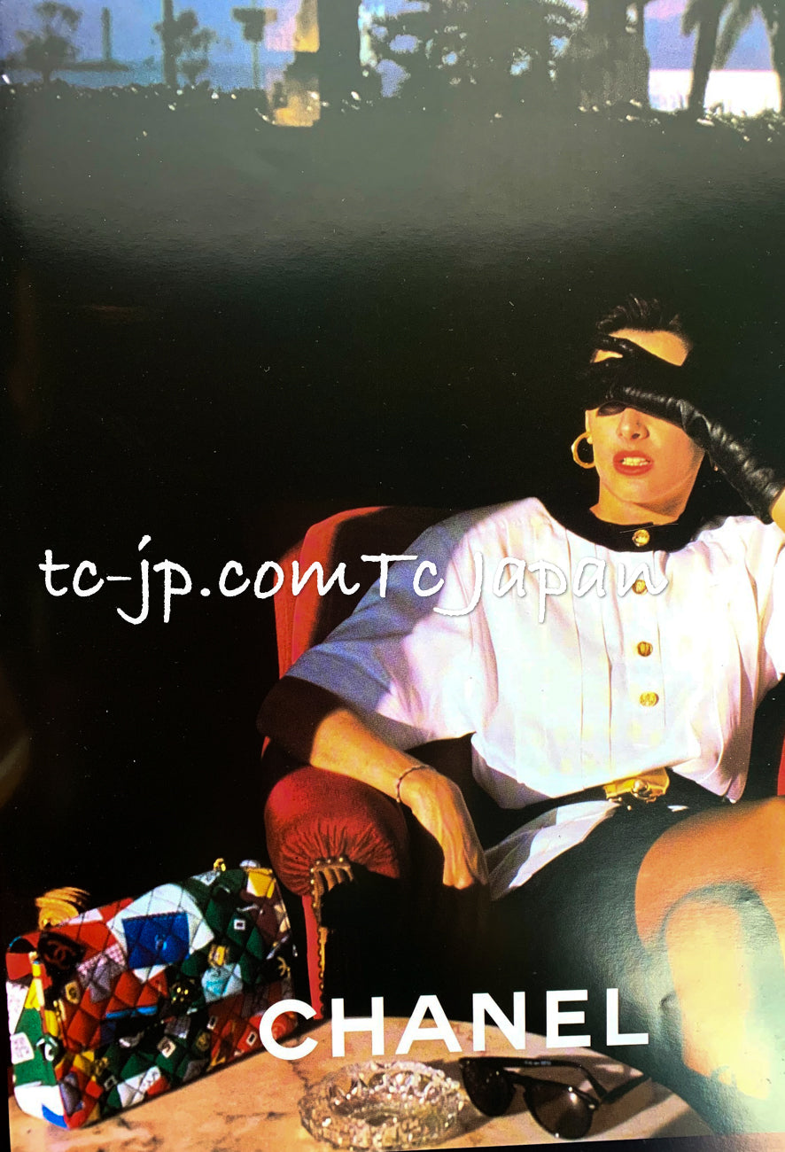 CHANEL 87S Silk Sleeveless Atelier CC Logo Tops 38 40 シャネル ヴィンテージ シルク ノースリーブ アトリエ柄 トップス 即発