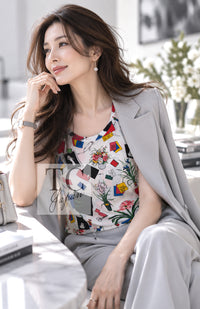 chanel Silk Tops Karl 87S-1