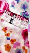 CHANEL 04S Multicolor Camellia Accent COCO Mark Silk Blouse Tops 42 シャネル マルチカラー カメリア柄 ココマーク シルク ブラウス トップス 即発