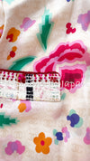 CHANEL 04S Multicolor Camellia Accent COCO Mark Silk Blouse Tops 42 シャネル マルチカラー カメリア柄 ココマーク シルク ブラウス トップス 即発