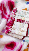 CHANEL 04S Multicolor Camellia Accent COCO Mark Silk Blouse Tops 42 シャネル マルチカラー カメリア柄 ココマーク シルク ブラウス トップス 即発