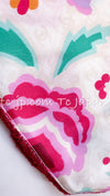CHANEL 04S Multicolor Camellia Accent COCO Mark Silk Blouse Tops 42 シャネル マルチカラー カメリア柄 ココマーク シルク ブラウス トップス 即発