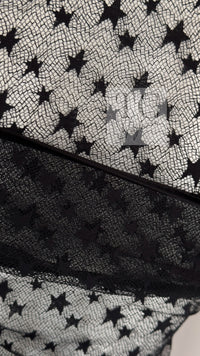 CHANEL 04PF Black Short Sleeve Star Blouse Tops 36 シャネル ブラック 星柄 半袖ブラウス トップス 即発