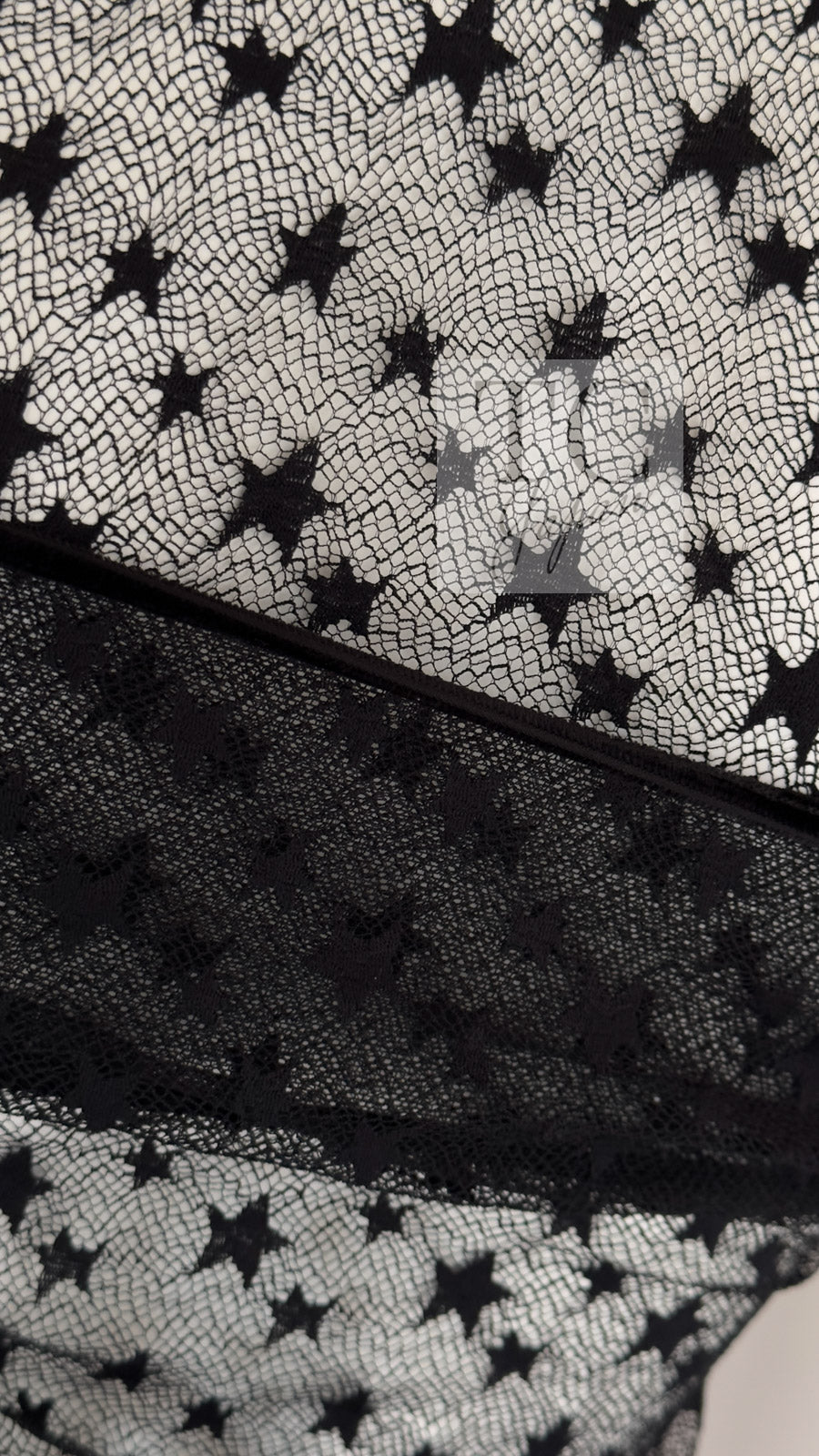 CHANEL 04PF Black Short Sleeve Star Blouse Tops 36 シャネル ブラック 星柄 半袖ブラウス トップス 即発
