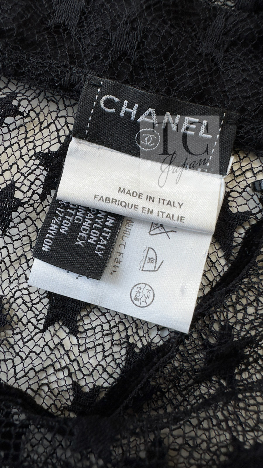 CHANEL 04PF Black Short Sleeve Star Blouse Tops 36 シャネル ブラック 星柄 半袖ブラウス トップス 即発