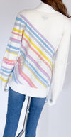 CHANEL 19C Ivory La Pausa CC Logo Rainbow Cashmere Sweater 36 シャネル アイボリー ラ パウザ CC ロゴ レインボー カシミア セーター 即発