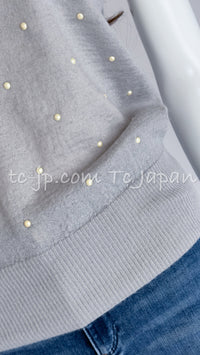 CHANEL 14B Pearl Studded Mohair Cashmere Sweater 34 シャネル モヘア カシミア セーター 即発