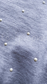 CHANEL 14B Pearl Studded Mohair Cashmere Sweater 34 シャネル モヘア カシミア セーター 即発