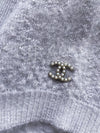 CHANEL 14B Pearl Studded Mohair Cashmere Sweater 34 シャネル モヘア カシミア セーター 即発
