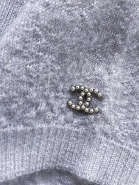 CHANEL 14B Pearl Studded Mohair Cashmere Sweater 34 シャネル モヘア カシミア セーター 即発