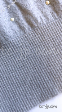 CHANEL 14B Pearl Studded Mohair Cashmere Sweater 34 シャネル モヘア カシミア セーター 即発