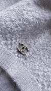 CHANEL 14B Pearl Studded Mohair Cashmere Sweater 34 シャネル モヘア カシミア セーター 即発