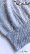 CHANEL 14B Pearl Studded Mohair Cashmere Sweater 34 シャネル モヘア カシミア セーター 即発