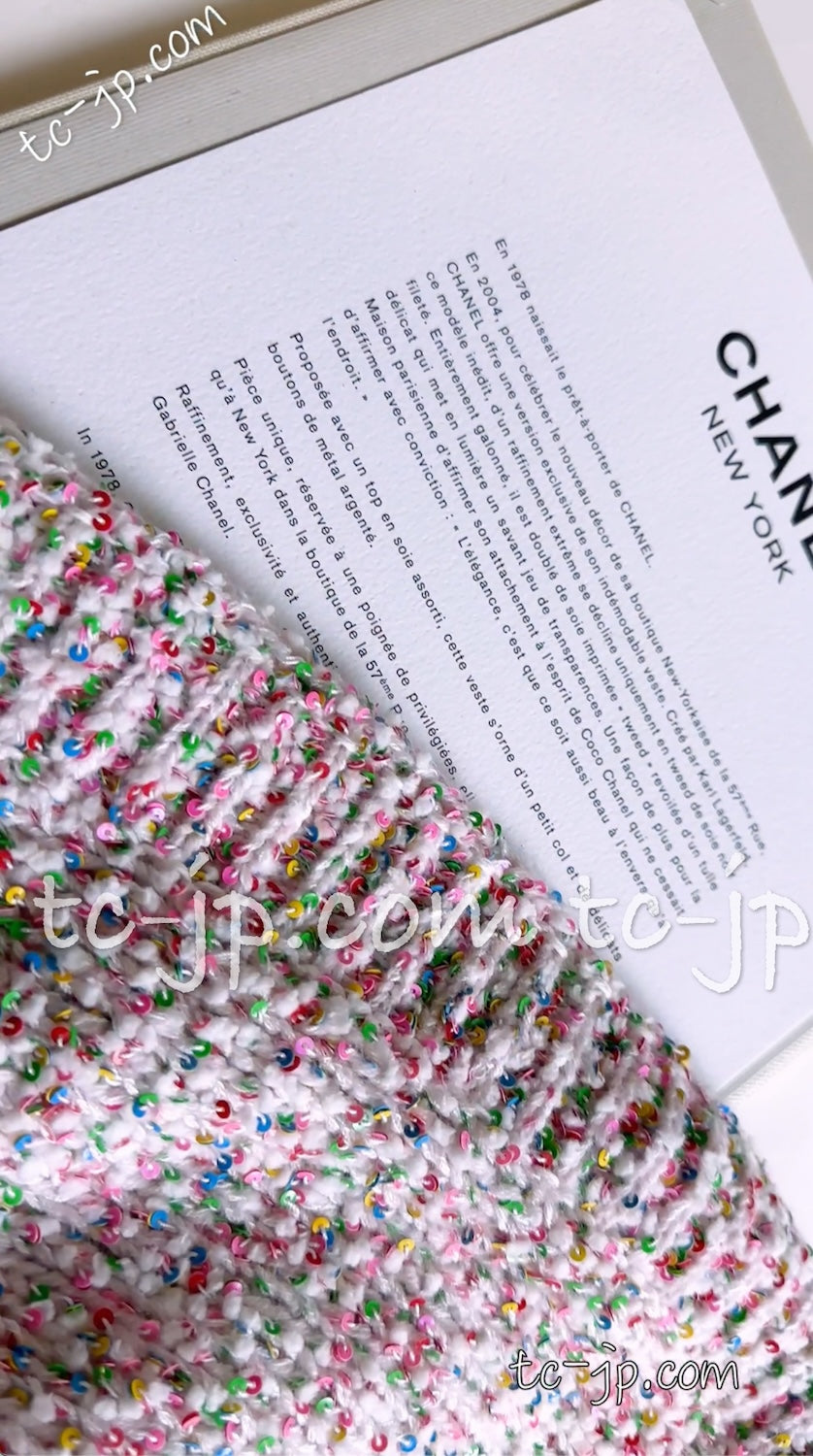 CHANEL 16C pink sequin women's sweater / シャネル レディース ピンク スパンコール セーター