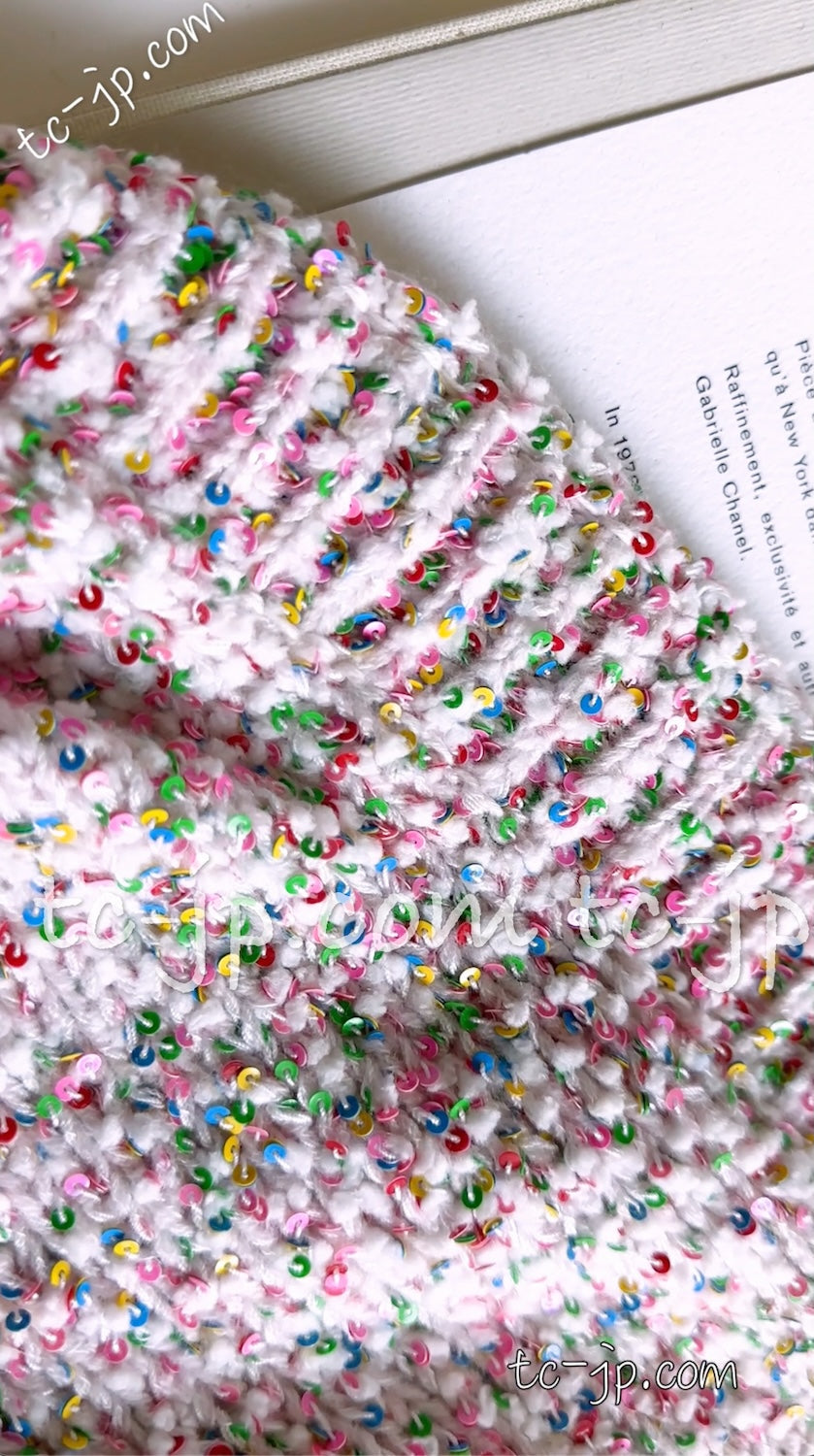CHANEL 16C pink sequin women's sweater / シャネル レディース ピンク スパンコール セーター