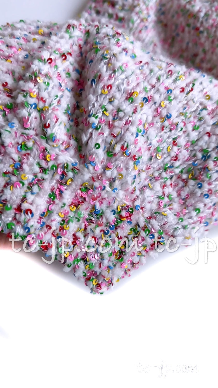 CHANEL 16C pink sequin women's sweater / シャネル レディース ピンク スパンコール セーター