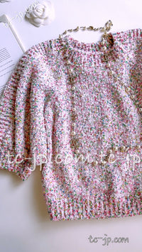 CHANEL 16C pink sequin women's sweater / シャネル レディース ピンク スパンコール セーター