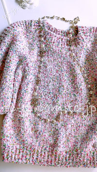 CHANEL 16C pink sequin women's sweater / シャネル レディース ピンク スパンコール セーター