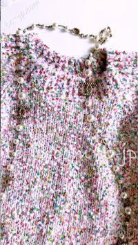 CHANEL 16C pink sequin women's sweater / シャネル レディース ピンク スパンコール セーター