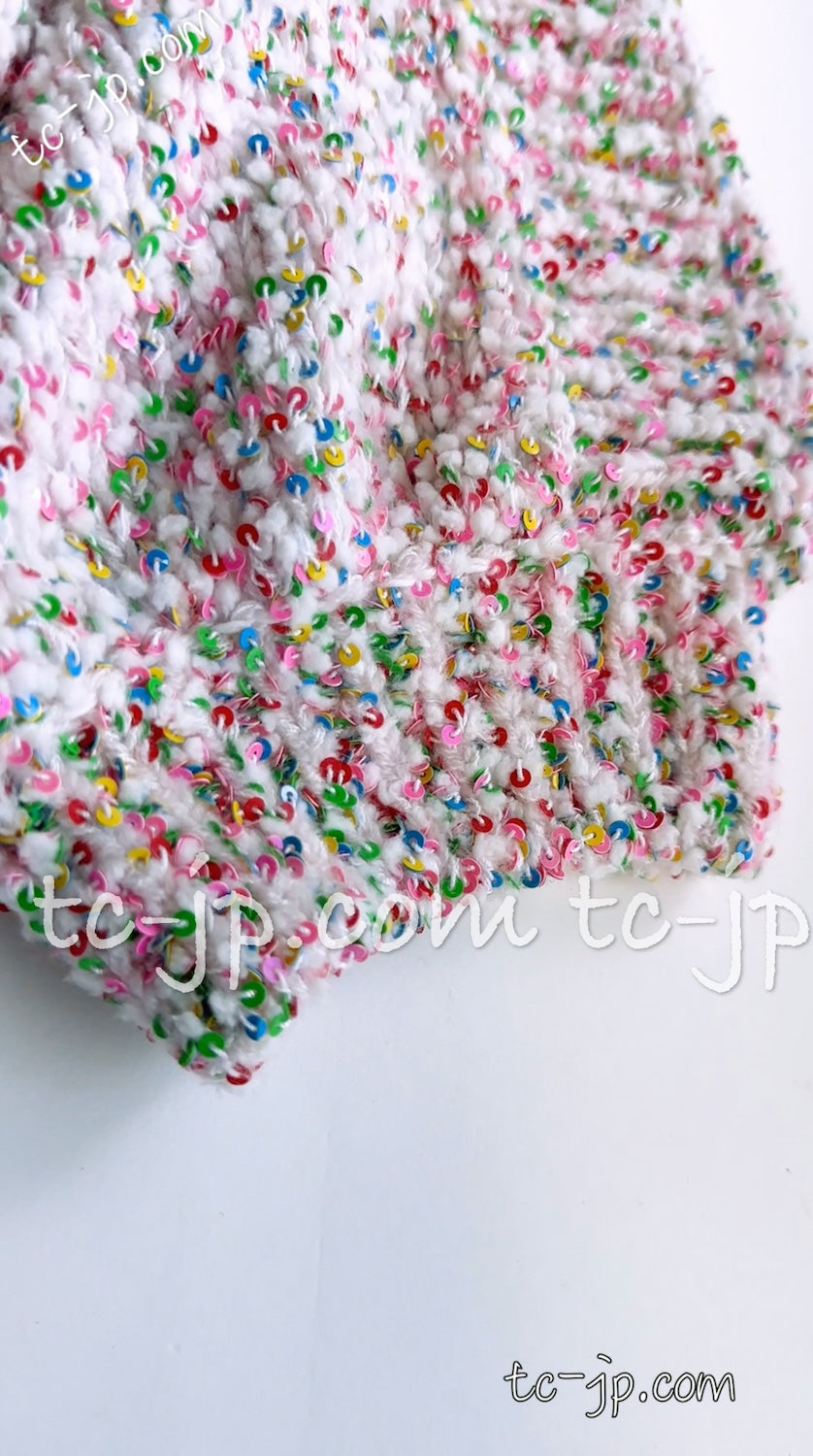 CHANEL 16C pink sequin women's sweater / シャネル レディース ピンク スパンコール セーター