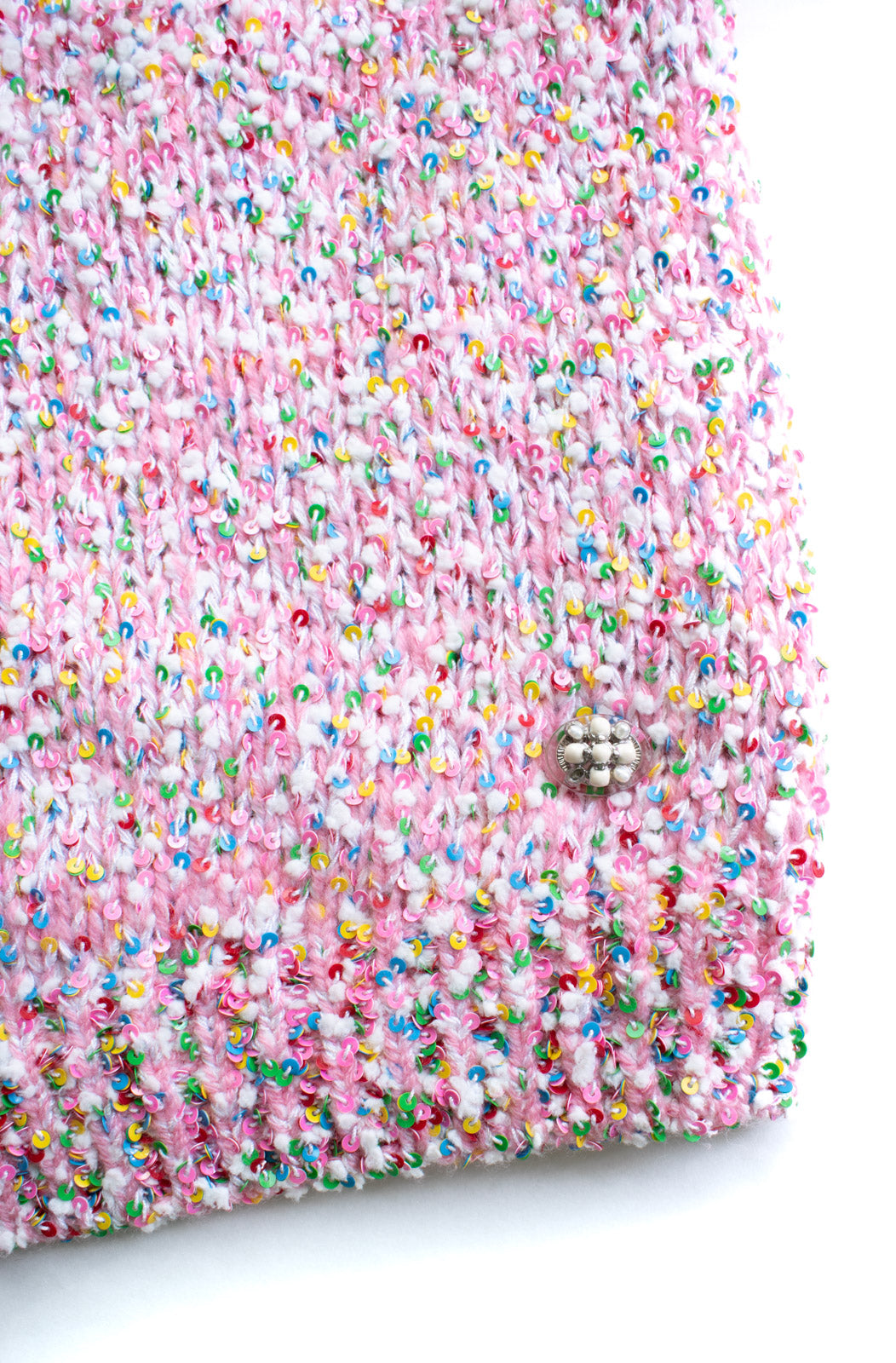 CHANEL 16C pink sequin women's sweater / シャネル レディース ピンク スパンコール セーター