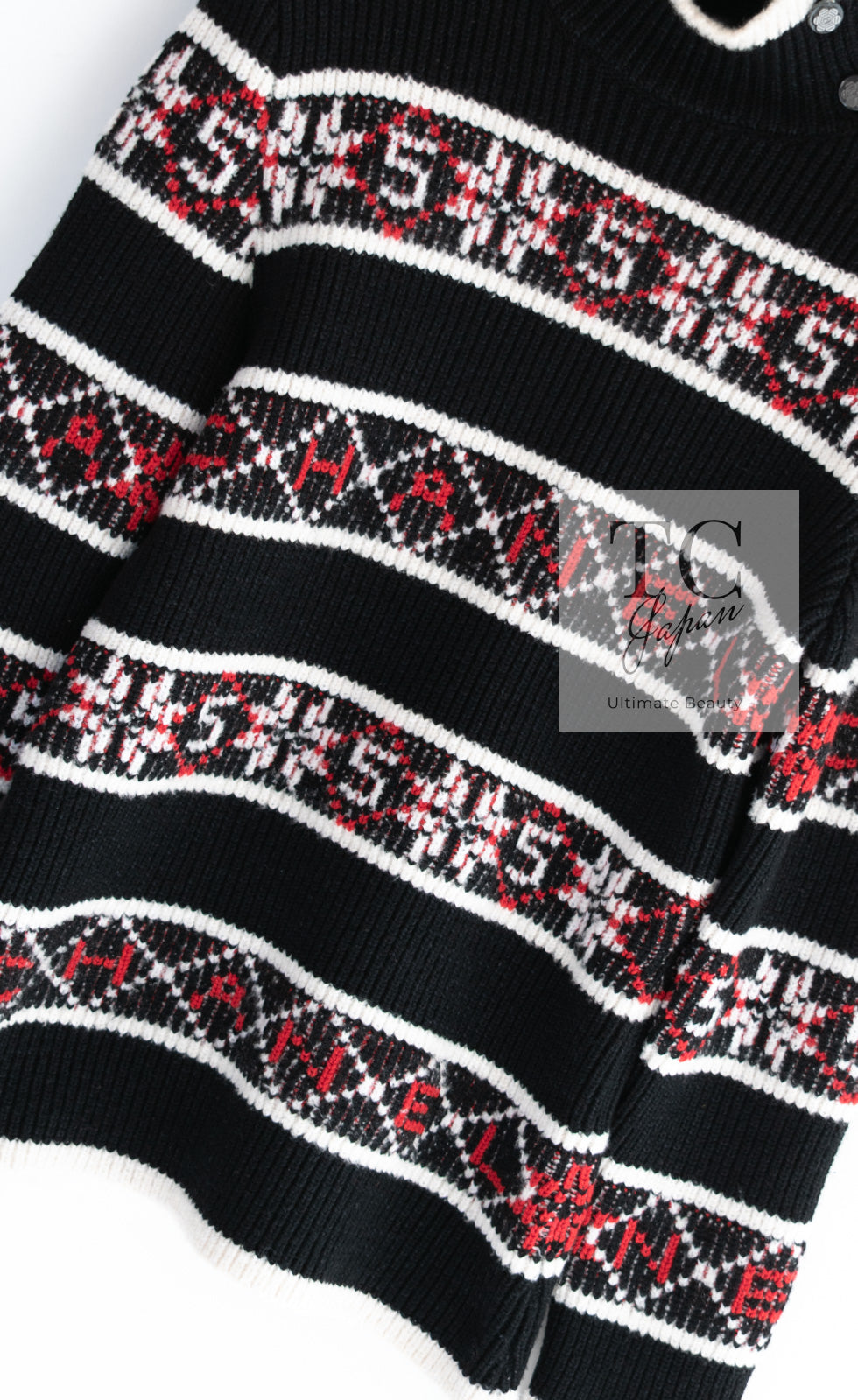 シャネル セーター CHANEL ブラック ロゴ カシミア ニット 19A シャネル セーター CHANEL ブラック ロゴ カシミア ニット 19A