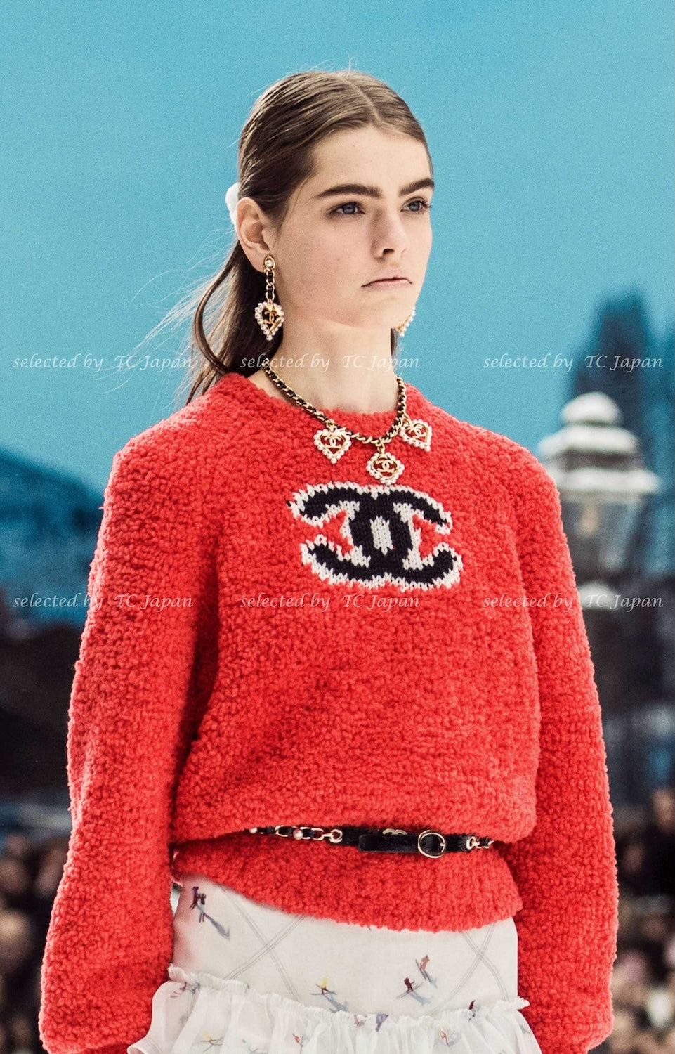 CHANEL 19A Pink Black CC Logo COCO Mark Sweater 34 36 18