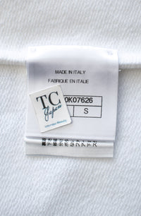 CHANEL 18C White CC Gold Leaf Logo T-shirt Tops S 36 38 シャネル ホワイト CC ゴールド ロゴ Tシャツ スウェット トップス 即発