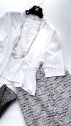 CHANEL 08A Sarah Jessica Parker Grey Multi Tweed Skirt Lion Button 36 シャネル サラ ジェシカ着用 グレー マルチ ツイード スカート ライオン ボタン 即発