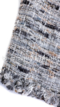 CHANEL 08A Sarah Jessica Parker Grey Multi Tweed Skirt Lion Button 36 シャネル サラ ジェシカ着用 グレー マルチ ツイード スカート ライオン ボタン 即発