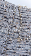 CHANEL 08A Sarah Jessica Parker Grey Multi Tweed Skirt Lion Button 36 シャネル サラ ジェシカ着用 グレー マルチ ツイード スカート ライオン ボタン 即発