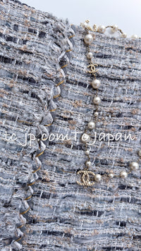 CHANEL 08A Sarah Jessica Parker Grey Multi Tweed Skirt Lion Button 36 シャネル サラ ジェシカ着用 グレー マルチ ツイード スカート ライオン ボタン 即発