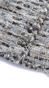 CHANEL 08A Sarah Jessica Parker Grey Multi Tweed Skirt Lion Button 36 シャネル サラ ジェシカ着用 グレー マルチ ツイード スカート ライオン ボタン 即発