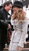 CHANEL 08A Sarah Jessica Parker Grey Multi Tweed Skirt Lion Button 36 シャネル サラ ジェシカ着用 グレー マルチ ツイード スカート ライオン ボタン 即発