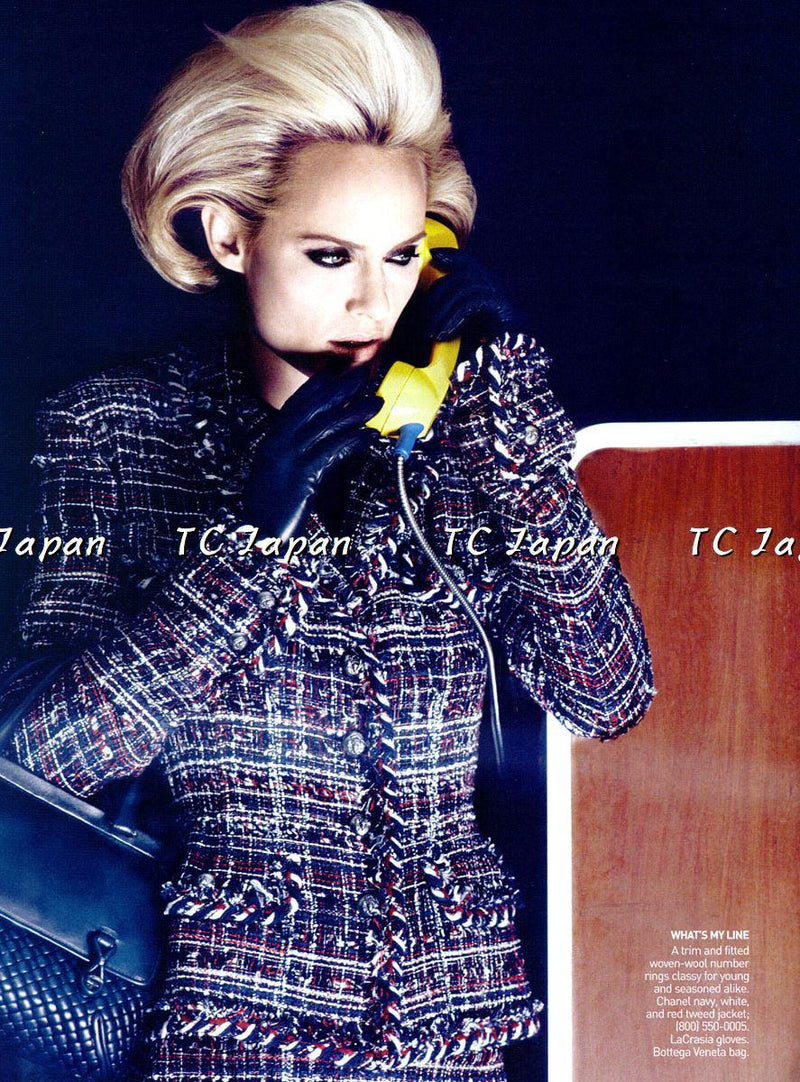 CHANEL 08A Sarah Jessica Parker Grey Multi Tweed Skirt Lion Button 36 シャネル サラ ジェシカ着用 グレー マルチ ツイード スカート ライオン ボタン 即発
