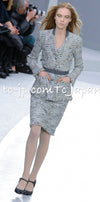 CHANEL 08A Sarah Jessica Parker Grey Multi Tweed Skirt Lion Button 36 シャネル サラ ジェシカ着用 グレー マルチ ツイード スカート ライオン ボタン 即発
